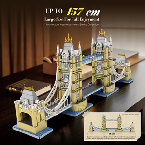 Reobrix 55018 9782PCS London Tower Bridge Building Block Brick Set Model Technical Educational Toy Plastic Modern Festival Gift - Product Image 3