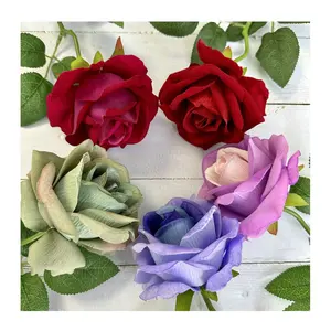 2024 Wholesale China Cheap Artificial Rose Flower Head Colored Mother's Day Decoration Mothers Day Gift For Mom