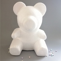 Cadeau romantique pour la Saint-Valentin, ours en mousse de 35 cm, ours en polystyrène blanc, décoration de fête de mariage DIY