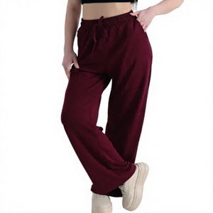 EVER GLOW Anti-Wrinkle Drawstring Closure Side <b>Pocket</b> Sport Leggings 100% Cotton Canvas Winter Jogger Pants Regular Fit <b>Women</b> - Product Image 1