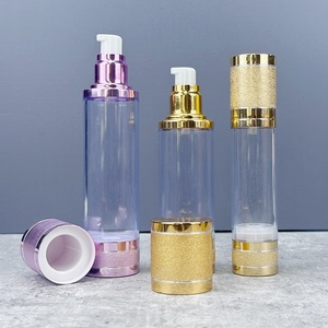 Wholesale Customized Plastic 30ml 50 ml Luxury Gold Plastic Airless <b>Bottle</b> - Product Image 3