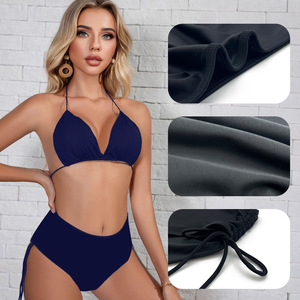 Costume da bagno bikini <span class=keywords><strong>sexy</strong></span> a vita alta UE, impermeabile e a prova di perdite, con slip a triangolo, due pezzi, per il ciclo mestruale - Product Image 4