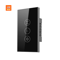 TYSH Control Remoto Inteligente Estándar de EE. UU. Wifi Interruptor Táctil para Cortinas/Garaje Pantalla de Estado en Tiempo Real Aplicación ABS PC Material Max 16A