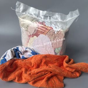 Trapos de Limpieza Industriales de Algodón 100% de Alta Calidad, Trapos de Toalla de Color Reciclado 100% Algodón para Limpieza - Product Image 1