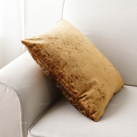 Taie d'oreiller décorative solide en velours étincelant Housse de coussin carrée à paillettes dorées douces Taie d'oreiller