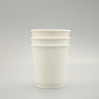 Vente en gros de gobelets en papier écologique à double paroi avec revêtement à base d'eau et conception à forte isolation thermique
