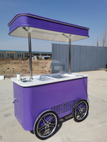 Magasin d'alimentation Taco Van Pizza Kiosque à jus Chariot à bonbons Chariot à pousser à la main Petite remorque pour aliments Hot Dog Street Crème glacée Café Chariot pour aliments