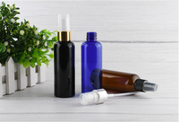 Emballage cosmétique, toner, parfum, vert, bleu, blanc, ambre, noir, 100, 150, 250, 500 ml, flacon pulvérisateur en plastique PET