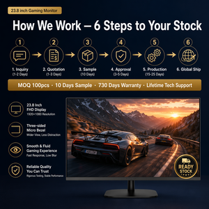 จอภาพเกม23.8นิ้ว2K QHD 180Hz ที่รวดเร็วสำหรับโรงงานผลิตจอภาพแบบกำหนดเองพร้อมการรับประกัน2ปี - Product Image 6