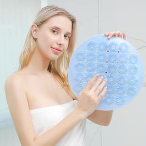 <span class=keywords><strong>Tapis</strong></span> <span class=keywords><strong>de</strong></span> douche <span class=keywords><strong>rond</strong></span> lavable en machine <span class=keywords><strong>Tapis</strong></span> <span class=keywords><strong>de</strong></span> bain antidérapant avec ventouses et trous d'évacuation pour baignoire <span class=keywords><strong>de</strong></span> salle <span class=keywords><strong>de</strong></span> bain, rose - Product Image 6