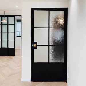 Fenêtre et porte en aluminium/fer forgé, à battants coulissants, avec auvent, double vitrage rond, vitrage français anti-impact avec grille - Product Image 5