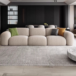 Luxe moderne L-vormige woonkamer 3-zits modulaire hoekbankset met fluwelen bekleding en sponsvulling - Product Image 4