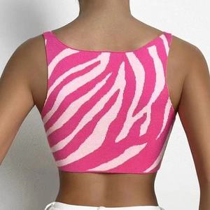 Canottiera interna corta lavorata a maglia con stampa zebrata <span class=keywords><strong>retrò</strong></span> alla moda <span class=keywords><strong>abbigliamento</strong></span> da <span class=keywords><strong>donna</strong></span> - Product Image 2