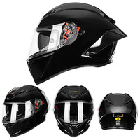 Casque de moto pour la ville, intégral, ABS, double visière, unisexe, du M au XXL, pour la conduite sur route