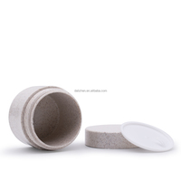 Pot cosmétique en paille de blé biodégradable écologique 50G 100G avec couvercles