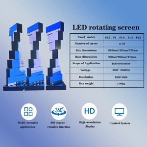 360 °   Pantalla LED Giratoria de 900cd, Señalización Digital de Doble Cara, Pantalla Publicitaria Dinámica Multifuncional para Comercios - Product Image 3