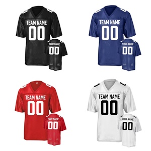 Maillot de baseball personnalisé avec nom et logo, sublimation, bleu avec bordure rouge, boutons, t-shirt de baseball cousu - Product Image 1