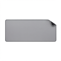 Tapis de souris rectangulaire gris, surface en tissu, base en caoutchouc, résistant aux déversements, protection de bureau