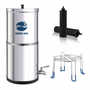 Hồng HUI NSF/ANSI 42 & 372 kích thước lớn 22 L epurateur D'eau xách tay thép không gỉ trọng lực lọc nước - Product Image 5