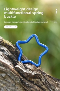 Colorful Aluminum Alloy Star-Shaped Carabiner Climbing Hook Keychain <strong>Clothing</strong> Decoration Fastener Snap Fastener Wholesale - Product Image 4
