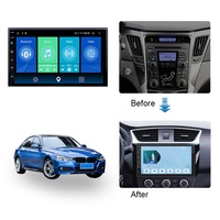 Autoradio universel avec écran IPS 7 pouces, processeur 4+4 cœurs, GPS, amplificateur, Carplay, Android Auto, lecteur DVD