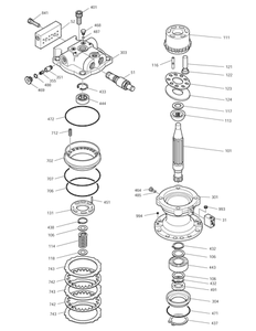 Doosan Solar lc-V لقطع غيار الحفارات ، العلامة التجارية الأصلية الجديدة ، مرفق جهاز دوار هيدروليكي 25-5 - Product Image 4
