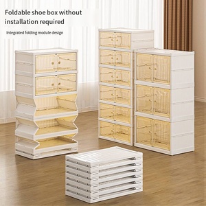 2025 mới chống bụi từ mở đóng mở tủ giày lắp đặt miễn phí gấp hộp giày rõ ràng - Product Image 2