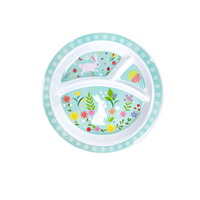 Dessin animé mignon sans BPA conception de lapin de pâques en mélamine ensemble de vaisselle pour enfants assiette à dîner ensemble de vaisselle pour enfants