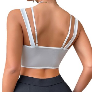 Glory Beauty of the West : Camisole sexy et tendance pour <span class=keywords><strong>femme</strong></span>, en dentelle et résille transparente, à double bretelles, style débardeur - Product Image 5