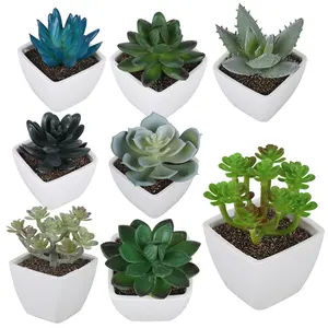 Fausses plantes artificielles succulentes en pot, 50 pièces, Faux Cactus, aloha Vera, crashella, pour décoration de mariage et de jardin