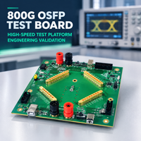 Module optique 800G OSFP, carte de test 8x100G pour la vérification de la performance de bande passante et de l'alignement du signal dans les laboratoires de centres de données IA
