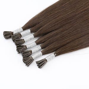 Lujo doble dibujado SUR DE LA India templo crudo virgen Pelo Rizado Itips cabello humano - Product Image 2