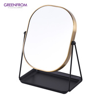 Miroir de rangement Portable à grossissement de 1x/3X, miroir de Table en métal personnalisé