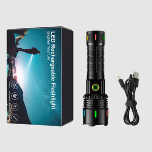 Linterna Táctica Recargable Multifuncional de Largo Alcance con Pantalla Digital, Luz LED con Zoom y Láser, Venta al Por Mayor - Product Image 6