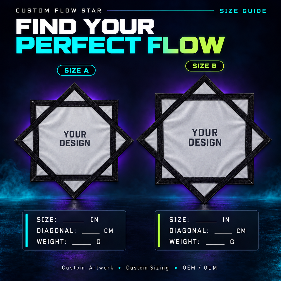 Hot Selling Dapo Flow Star Spinning Cloth Custom Designed Square ...
