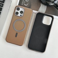 Nouvelle conception de coque de téléphone portable magnétique de luxe imperméable en TPU+PC+cuir pour 11-17 Pro Max