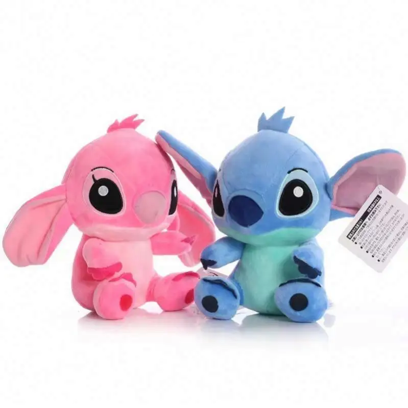 GP grosir mainan boneka binatang Stitch mewah cincin kunci mainan lembut gantungan kunci mewah harga murah tas OPP katun PP uniseks CN;GUA 3 +