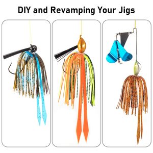 All'ingrosso Economico 100 pz/sacchetto Gonne da Pesca in Silicone Multicolore, <span class=keywords><strong>Esche</strong></span> da Pesca a Ombrello in Gomma con Laccetto - Product Image 6