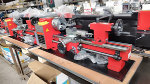 Mesin bubut logam Mini 7x14 DIJIN merek mesin bubut bangku kecil 550W dengan mengejar Dial roda gigi logam jenis kecepatan variabel dengan Diskon - Product Image 2