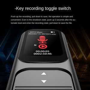 Enregistreur vocal portable HD P10 AI pour enregistrement de texte, mini enregistreur compact avec réduction du bruit pour avocats, exclusivité transfrontalière pour les enregistrements - Product Image 4