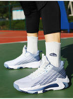 Chaussures de course et de basketball multi-usages pour hommes, respirantes, en maille Fly Knit, avec amorti, semelle extérieure en caoutchouc antidérapante et résistante à l'usure