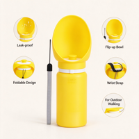 Bouteille d'eau pliable portable pour chien de 32 oz, anti-fuite, en silicone de qualité alimentaire, pour les promenades en extérieur, distributeur de nourriture pour animaux de compagnie