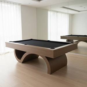 โต๊ะพูลขนาด 7 ฟุต 8 ฟุต 9 ฟุต พร้อมลิ้นชัก โต๊ะบิลเลียดไม้ชนวนธรรมชาติสุดหรูทันสมัย พร้อมท็อปแบบเทนนิสและม้านั่งนุ่ม - Product Image 1