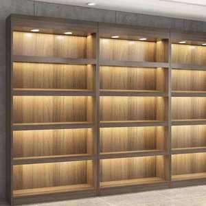 Moderno y Lujoso Expositor de Paneles de Madera <span class=keywords><strong>con</strong></span> 5 Estantes, Iluminación LED e Impermeable, para Centros Comerciales, <span class=keywords><strong>Supermercados</strong></span>, Salas de Estar, Hoteles/Bares - Product Image 2