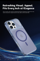 Nouvelle Coque de Téléphone Magnétique en Fibre de Carbone Transparente de Luxe Légère et de Haute Qualité pour iPhone 17 16 15 14 Pro Max