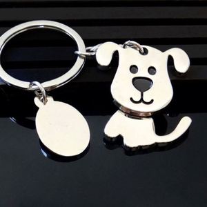 Shake Head Dog Cat Keychain Pet Pug Dog Bone <b>Blank</b> Metal Key Chain Custom DIY Great Gift for a Dog Lover Keyring Puppy Key <b>Ring</b> - Product Image 2
