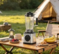 CHINCO Robot culinaire électrique portable robuste, mixeur plongeant, mousseur à lait, commande par bouton, 2 vitesses, 500W, >3L, usage domestique