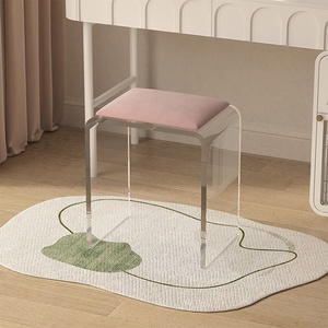 Taburete de <span class=keywords><strong>Maquillaje</strong></span> y Vestidor de Acrílico Transparente de Alta Gama, Estilo Moderno y Lujoso para Dormitorio de Niñas y Vestidor, Modelo N-01 - Product Image 2