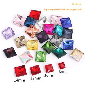 Vuông Kim Cương Hình Bất Bạc Mạ Kính Dưới Kẹp Tóc Giày Phụ Kiện Quần Áo Đáy Chỉ Thân Thiện Với Môi Thạch - Product Image 3