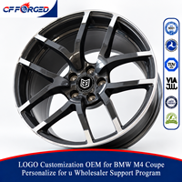 Jantes de voiture en alliage forgé de luxe monobloc 19 20 21 pouces, face usinée, 5x112, concaves profondes, à rayons fendus pour BMW M4 Coupé